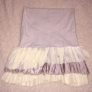 Free people chiffon Tube Top Skirt Ruffle XS